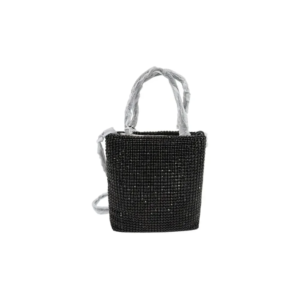 TORY BURCH Night Owl Crystal Embellished Mini Tote in Black